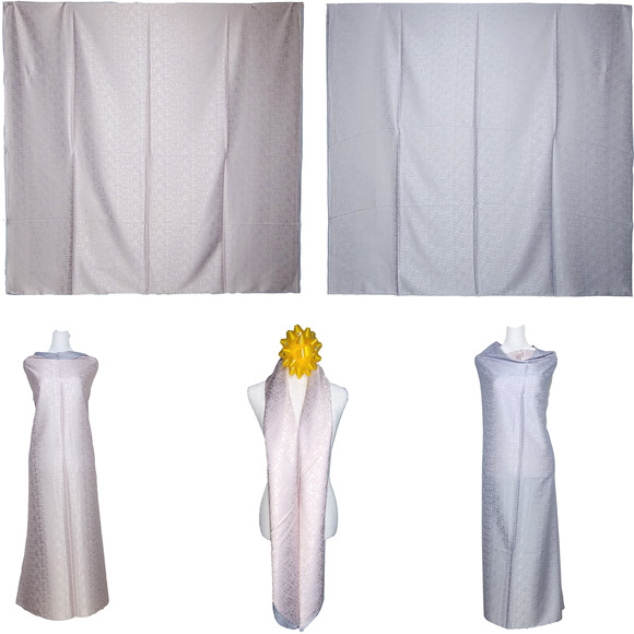 NWT Double Sided Silk Scarf 53"x53" Large Square Shawl Wrap XiangYunSha 36521 - Picture 1 of 15